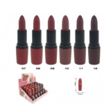 Présentoir de 24 (soit 1,05€ l'unité) : Rouge à lèvres rouge foncé mat