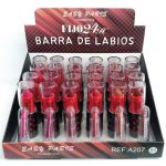 Présentoir de 24 (1,20€ pièce) : Rouge à Lèvres 6 couleurs 24H - EASY PARIS