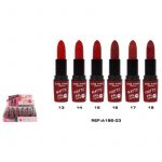 Présentoir de 24 (1,12€ pièce) : Rouge à Lèvres 6 couleurs 24H. MAT- EASY PARIS