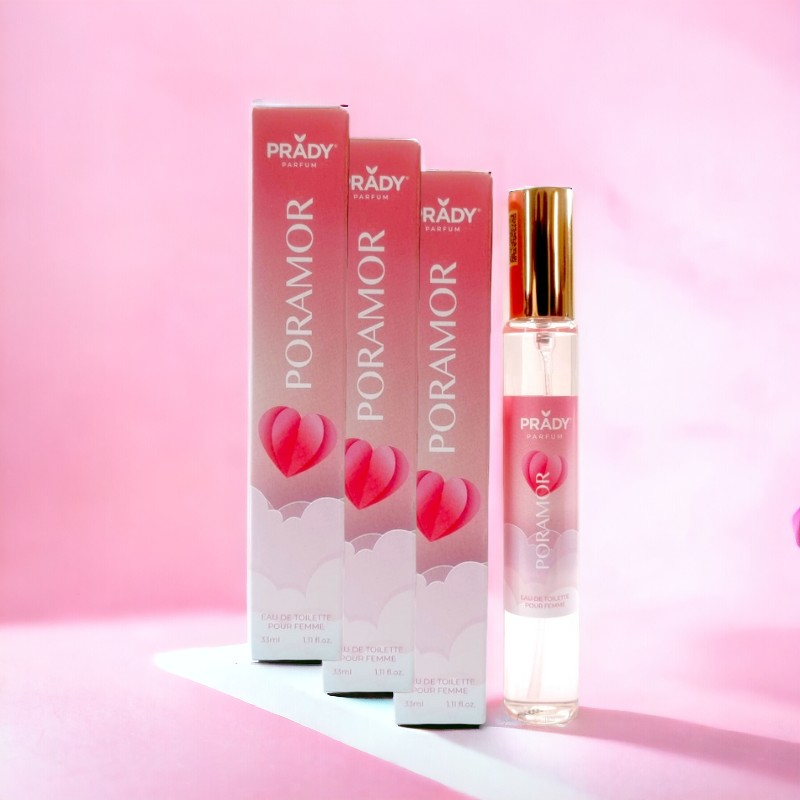 13-2-1.jpg Lot de 6 (soit 1,75€ unité) : Eau de toilette générique femme PORAMOR Prady – 33ml – Image 1