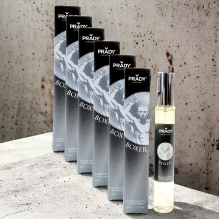 Lot de 12 (soit 1,55€ unité) : Eau de toilette générique homme BOXER Prady – 33ml