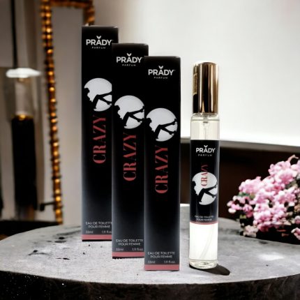 Lot de 6 (soit 1,75€ unité) : Eau de toilette générique femme CRAZY Prady – 33ml