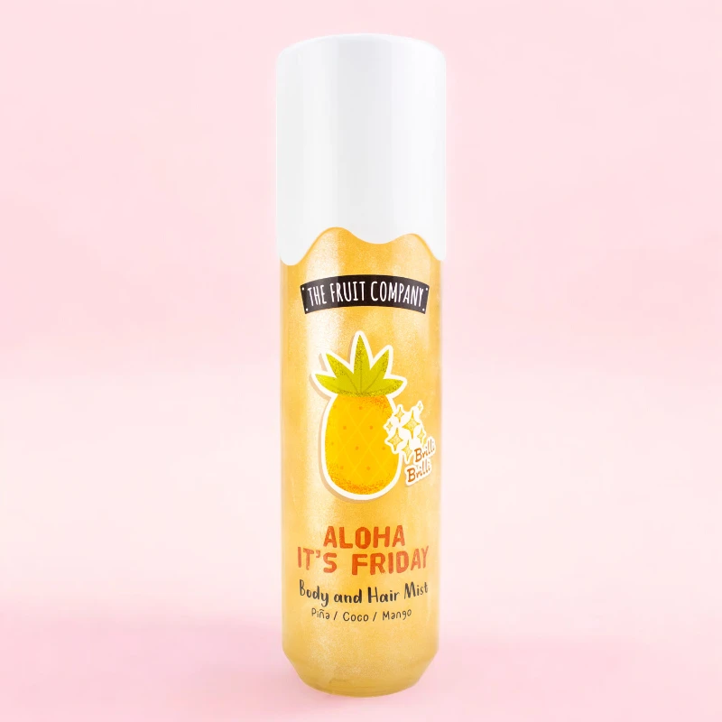 BRUME-SCINTILLANTE-CORPS-ET-CHEVEUX-the-fruit-company-.webp Lot de 12 (3,80€ Pièce) - Brume Corps et Cheveux Glitter Aloha It's Friday – The Fruit Company – Image 1
