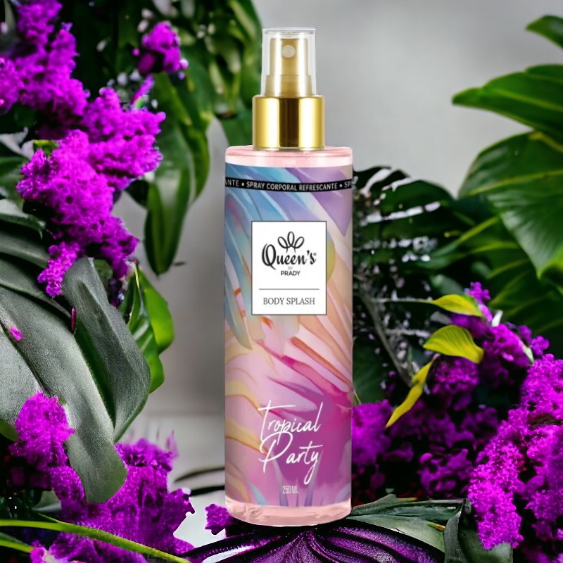 Brume-corporelle-TROPICAL-PARTY-250ML-Prady-Photoroom.jpg Lot de 4 (soit 2,50€ pièce) : Brume corporelle rafraichissante "TROPICAL PARTY" - Prady – Image 1