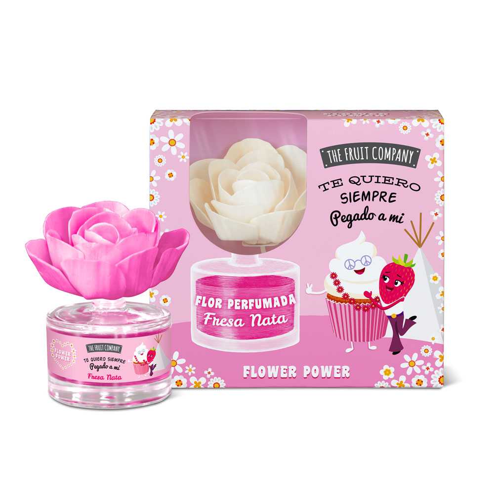 Fleur-parfumee-dambiance-Fraise-chantilly-.jpg Pack de 8 (soit 4,20€ pièce) : Fleurs d'ambiance parfumée à la fraise chantilly - 55ml – Image 1