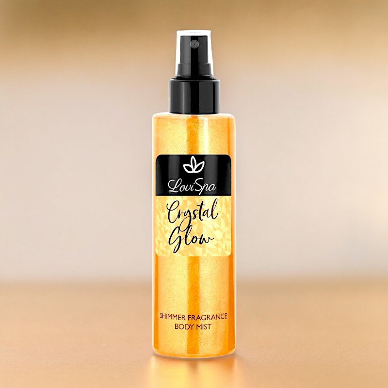 body-mist-crystal-glow-lovi-spa-2.jpg Lot de 4 (Soit 3,30€ Pièce) : Body Mist Prémium - Avec Des Petites Particules Brillantes – Image 1