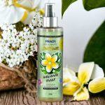 Lot de 12 (soit 2,10€ pièce) : Brume parfumée et pailletée corps et cheveux "Fleur de thiaré" - Prady – Image 2