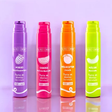 Lot de 4 (2,20€ pièce) : Dentifrice Fluor & Calcium 4 Parfums - THE FRUIT COMPANY