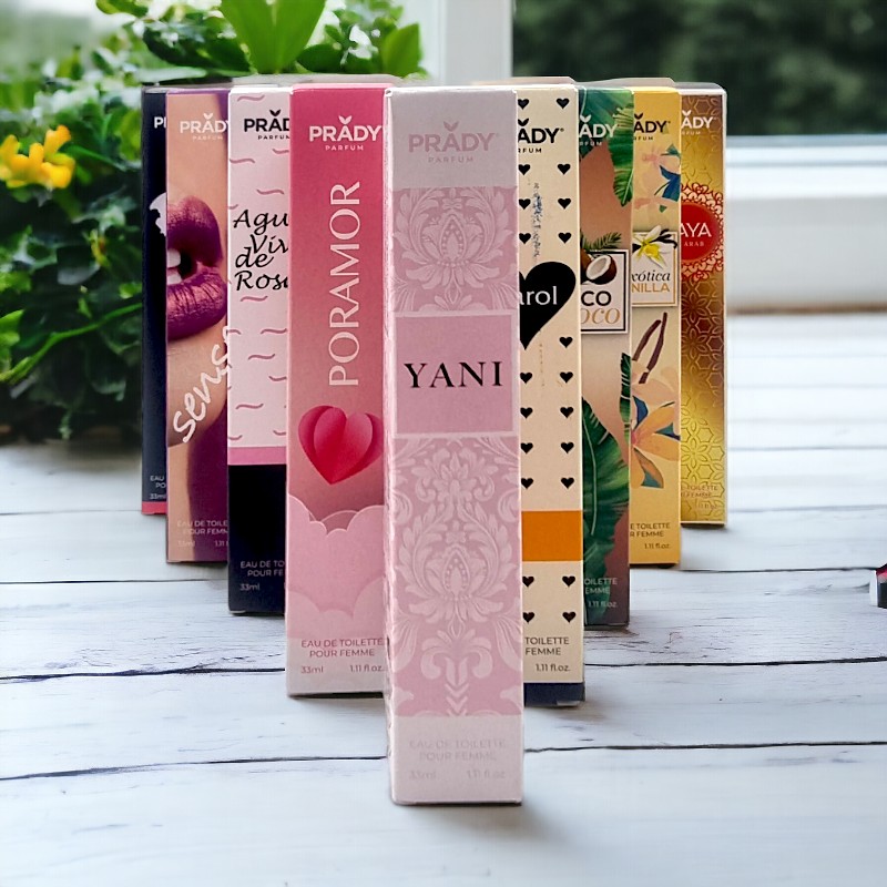 eau-de-toilette-Prady-33ml-1.jpg Mélange de 20 (soit 1,50€ unité) Eaux de toilettes génériques femme Prady - 33ml – Image 1