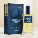 Lot de 10 (1,60€ Pièce) : Eau de Toilette Homme CRAZY BOY – PRADY 90 ml