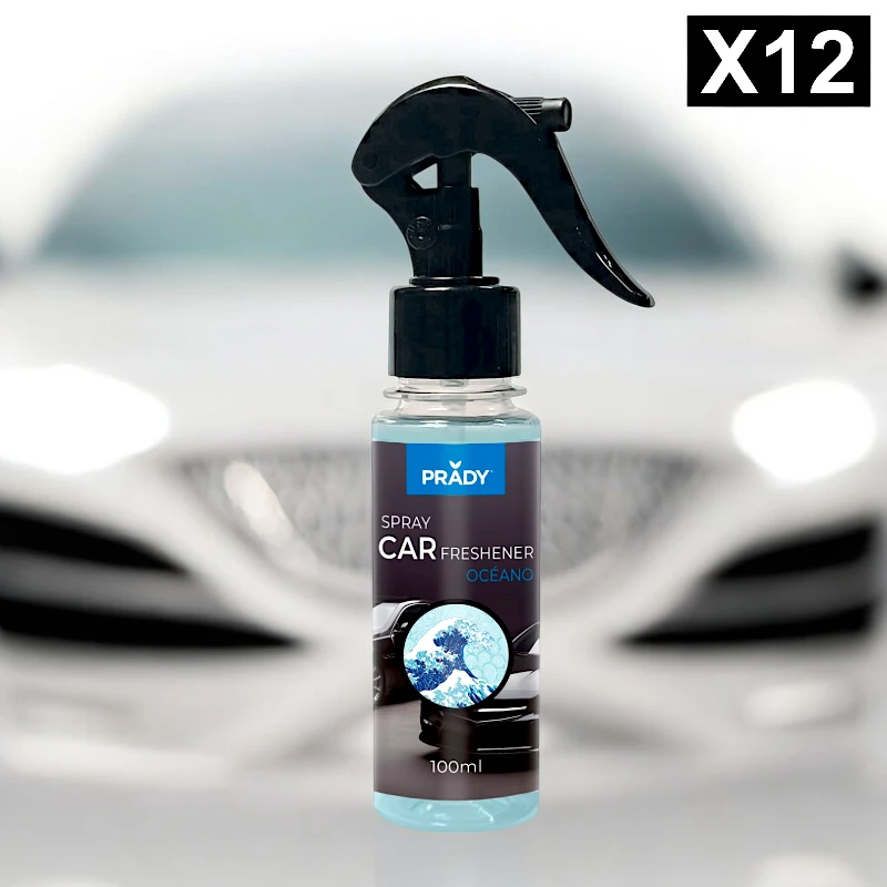fournisseur-de-spray-de-voiture-prady-parfum-ocean.webp Lot de 12 (soit 1,45€ pièce) : Spray d'Ambiance Parfumé Voiture 100ml - OCEAN - Prady – Image 1