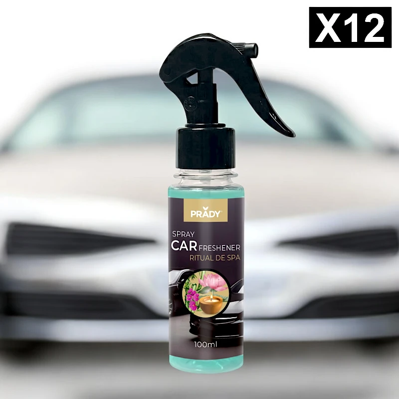 fournisseur-de-spray-de-voiture-prady-parfum-ritual-de-spa.webp Lot de 12 (soit 1,45€ pièce) : Spray d'Ambiance Parfumé Voiture 100ml - SPA - Prady – Image 1