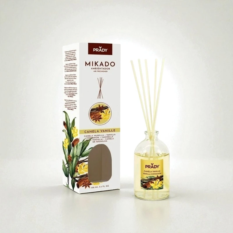 fournisseur-en-ligne-de-mikado-prady-pas-cher-Cannelle Vanille Carton de 12 (1,49€ Unité) Diffuseur d’Ambiance Mikado “Cannelle Vanille” - Prady – Image 1