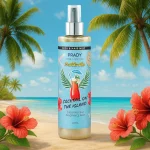 Lot de 12 (soit 2,10€ pièce) : Brume parfumée et pailletée corps et cheveux "Cocktail des Iles" - Prady