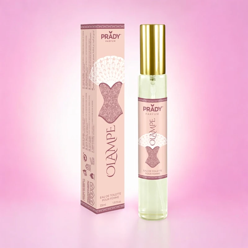 grossiste-eau-de-toilette-33ml-prady-femme-olampe.webp Lot de 36 (0,98€ Pièce) : Eau de toilette générique Olampe 33ml - Prady – Image 1