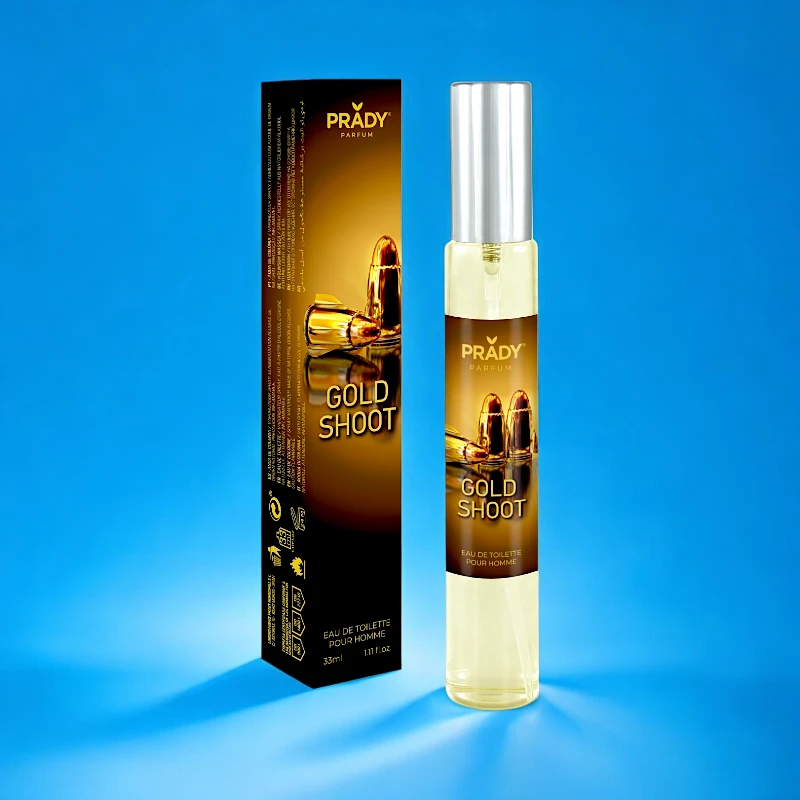 grossiste-eau-de-toilette-33ml-prady-homme-gold-shoot.webp Lot de 36 (0,98€ Pièce) : Eau de toilette générique Gold Shoot 33ml - Prady – Image 1