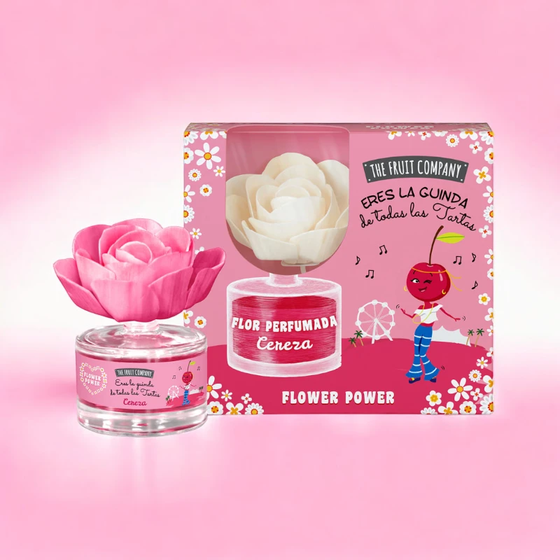 grossiste-fleur-parfumee-cereza-cerise-the-fruit-company Carton de 8 (2,80€ Unité) Fleur Parfumée CERISE - The Fruit Company – Image 1