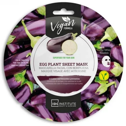 Lot de 12 (soit 0,68€ pièce) : Masque vegan à l'aubergine - IDC Institute