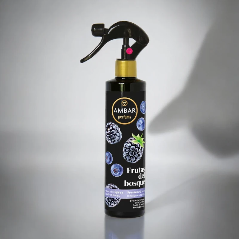 grossiste-spray-frutas-del-bosque-ambar-parfum.webp Carton de 12 (1,67€ Pièce) Sprays Désodorisants liquide Fruits des Bois - Ambar – Image 1