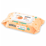 Carton de 12 (soit 2,20€ pièce) : Papier toilette humide 60 lingettes pêche par paquet - Taille XL