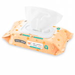 Carton de 12 (soit 2,20€ pièce) : Papier toilette humide 60 lingettes pêche par paquet - Taille XL – Image 2