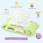 Carton de 12 (soit 2,20€ pièce) : Papier toilette humide 60 lingettes pomme par paquet - Taille XL – Image 3