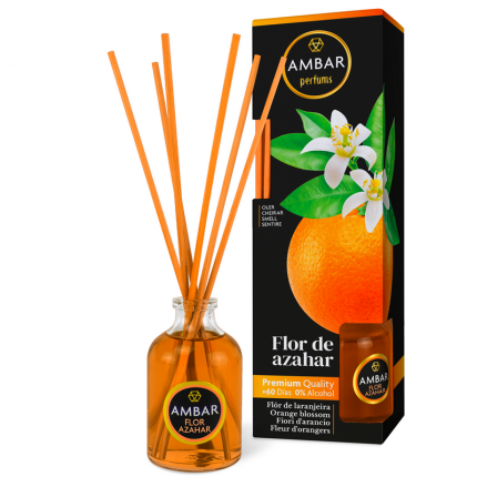 Présentoir de 12 : Mikado qualité premium 30ml - Fleur d'Oranger (soit 2,30€ pièce)