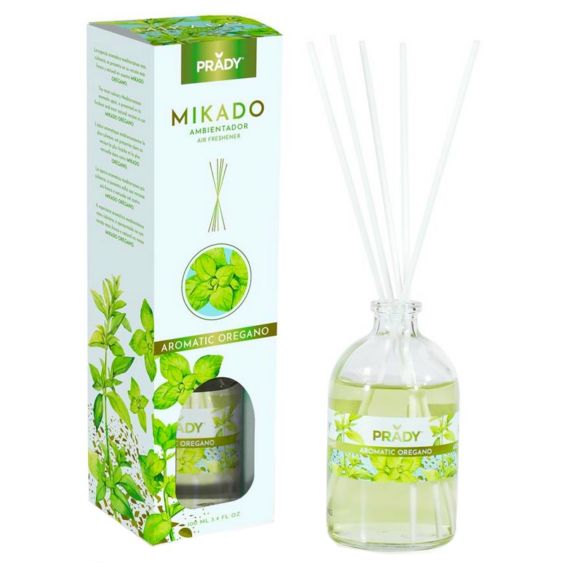 mikado-oregan-prady Carton de 12 (1,49€ Unité) Diffuseur d’Ambiance Mikado “Origan” - Prady – Image 1