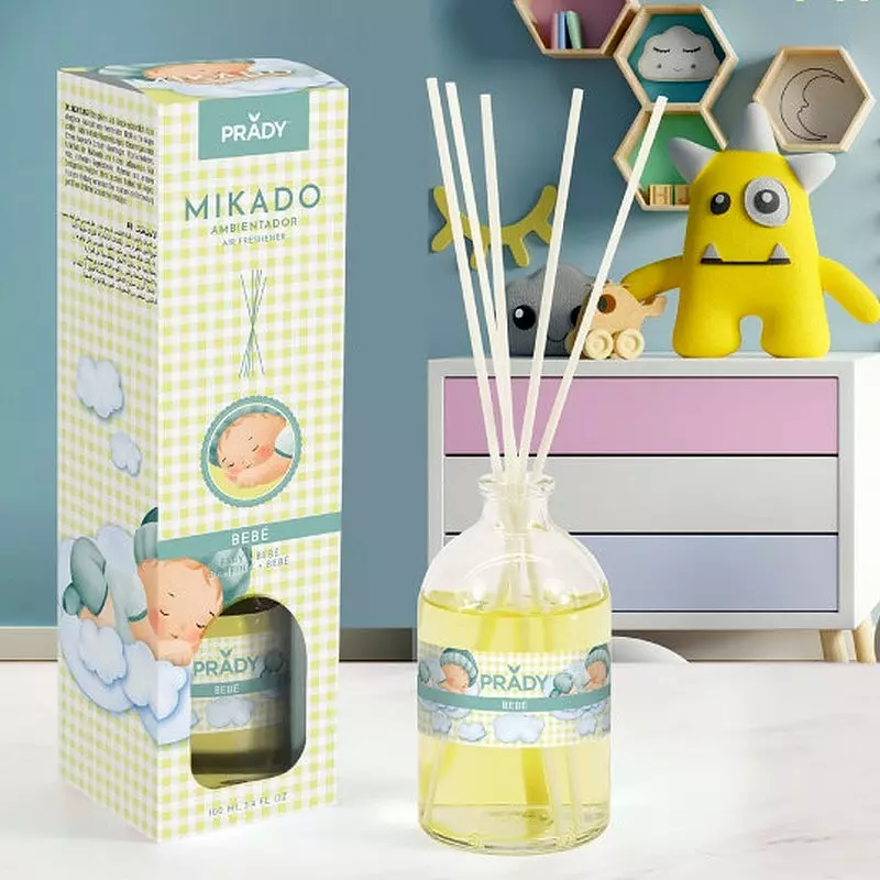 mikado-prady-bebe-doux-et-delicat-100ml.jpg Carton de 12 (1,49€ Unité) Diffuseur d’Ambiance Mikado “Bébé” - Prady – Image 1