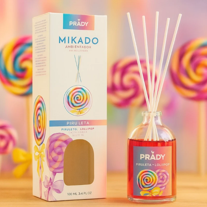 mikado-prady-piruleta-prix-fournisseur-pas-cher Carton de 12 (1,49€ Unité) Diffuseur d’Ambiance Mikado “Sucette” - Prady – Image 1