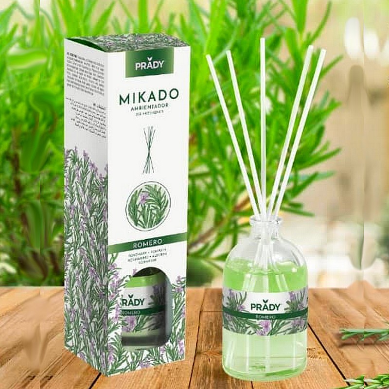 mikado-romarin-prady Carton de 12 (1,49€ Unité) Diffuseur d’Ambiance Mikado “Romarin” - Prady – Image 1