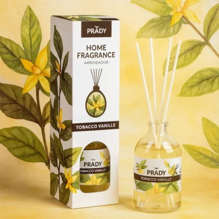 Carton de 12 (1,60€ Pièce) : Mikados d’Ambiance – Tobacco Vanille – 100 ml – PRADY
