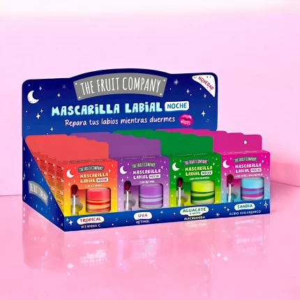 Présentoir de 20 (soit 2,32€ pièce) : Masques de Nuit pour les Lèvres – The Fruit Company
