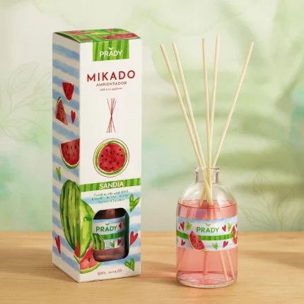 Carton de 12 (1,49€ Unité) Diffuseur d’Ambiance Mikado “Pastèque” - Prady