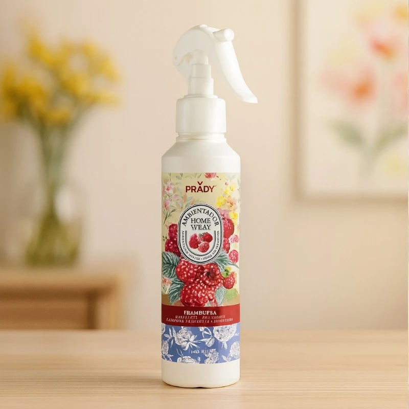 spray-framboise-prady-220ml.webp Carton de 12 (1,59€) : Spray Parfumé Framboise - 220ml Prady – Image 1