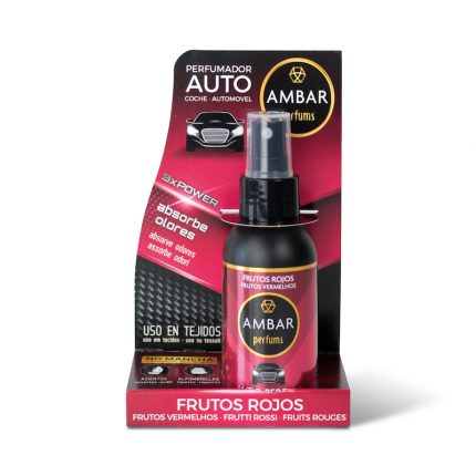 Pack de 10 (Soit 1,70€ pièce) : Spray absorbe odeur pour voiture - Fruits rouges