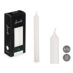 SET 6 BOUGIES  BLANC 15 CM 6 HEURES