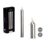 SET 8 BOUGIES  ARGENT 20 CM 8 HEURES