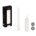 SET 8 BOUGIES  BLANC 20 CM 8 HEURES