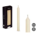SET 8 BOUGIES  CRÈME 20 CM 8 HEURES